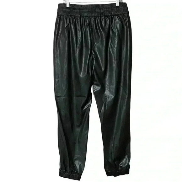 BLANKNYC Night Crawling Jogger XL Black Chic Edgy Vegan Leather Minimalist NWT - Picture 5 of 14